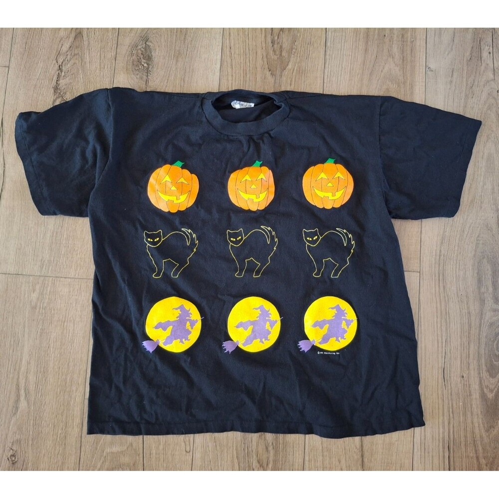 Vintage 90s Lillian Lorow Designs Halloween Shirt One Size Single Stitch OS